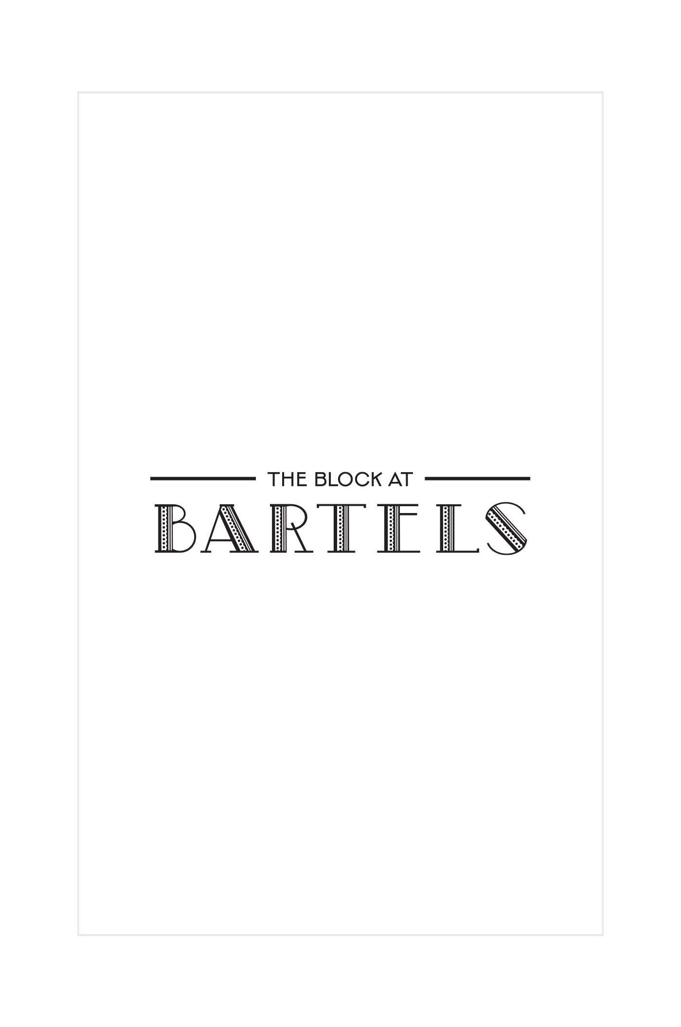 Block at Bartels logo development